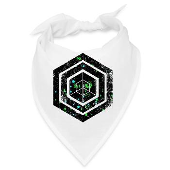 Hexagon-Programmierung Programmierer Codierung geometrisch - Bandana - Weiß - Vorne