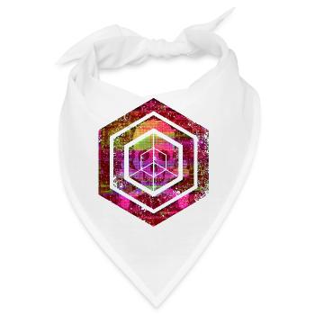 Hexagon-Programmierung Programmierer Codierung geometrisch - Bandana - Weiß - Vorne