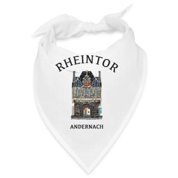 Andernach, kultiges Rheintor - Bandana - Weiß - Vorne