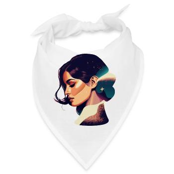 Kosmische Traumfrau Illustration - Bandana - Weiß - Vorne