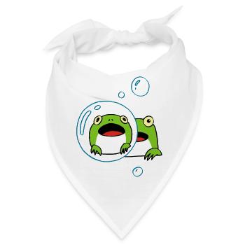 Kawaii Frosch - Bandana - Weiß - Vorne