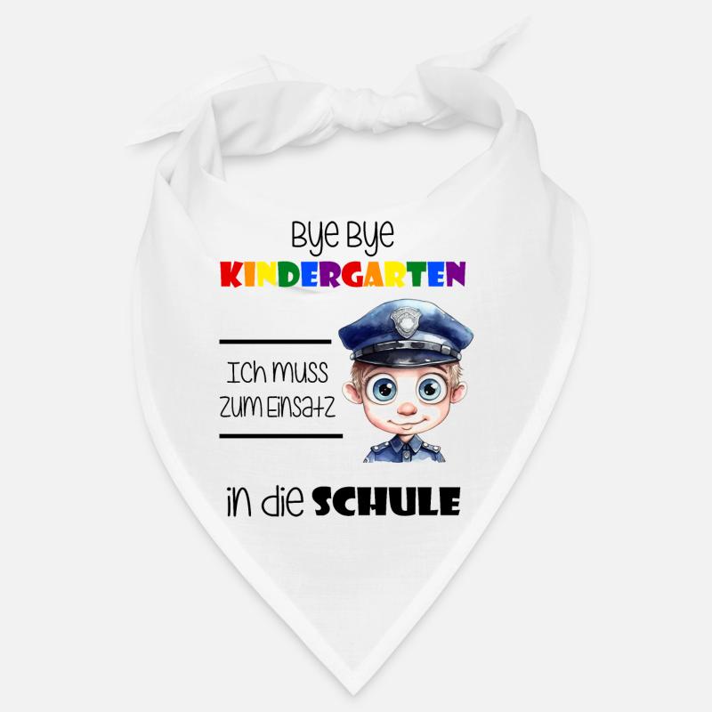 Bye Bye Kindergarten - Einschulung Polizist Bandana