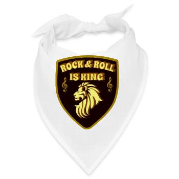 Rock & Roll ist King King of Rock and Roll - Bandana - Weiß - Vorne