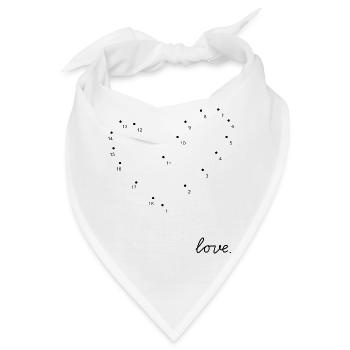 malen nach zahlen love zeichnen illustration schwa - Bandana - Weiß - Vorne
