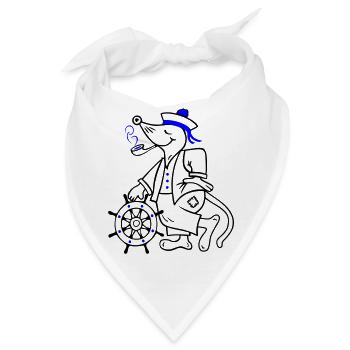 Matrose, maritim - Bandana - Weiß - Vorne