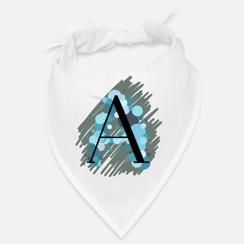 Buchstabe A - türkis Bandana
