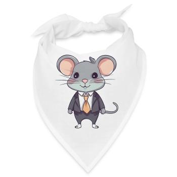 Sanfte Maus - Bandana - Weiß - Vorne
