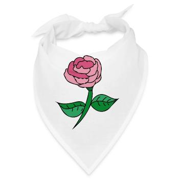 Rosa Rose - Bandana - Weiß - Vorne