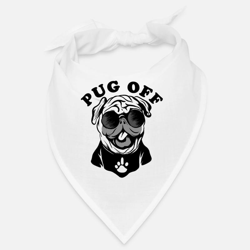 Mops AUS | Mops-Hund - Bandana - Weiß