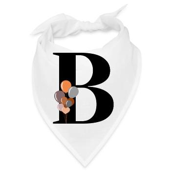 Buchstabe b Geburtstagsballon - Bandana - Weiß - Vorne