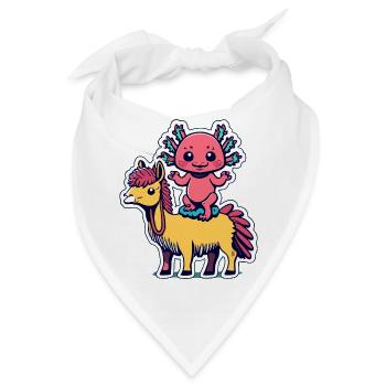 Axolotl - Bandana - Weiß - Vorne