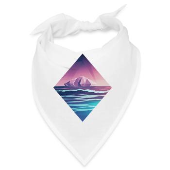 Ozean Vaporwave - Bandana - Weiß - Vorne