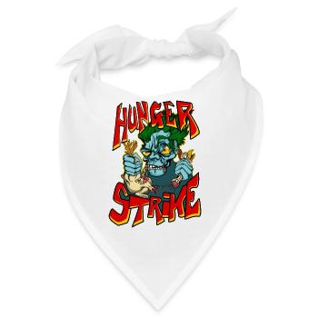Hungerstreik, Monster-Diät-Horror-Kunst-T-Shirts - Bandana - Weiß - Vorne