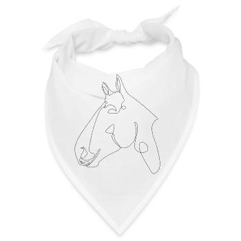 Pferdekopf Cantor - Bandana - Weiß - Vorne