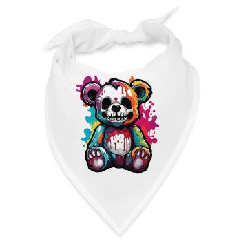 Teddybär / Kuscheltier / Stofftier / Geschenkidee - Bandana - Weiß - Vorne