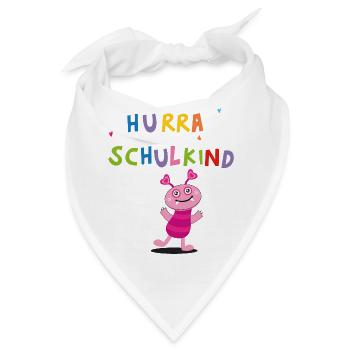 Hurra Schulkind - Bandana - Weiß - Vorne