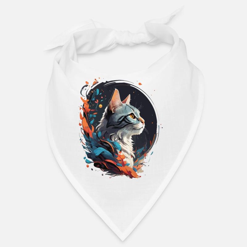 Chat coloré Bandana