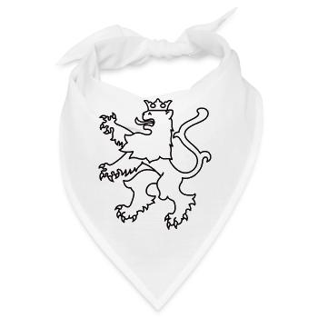 Löwe Wappentier, Löwen Wappen Heraldik - Bandana - Weiß - Vorne