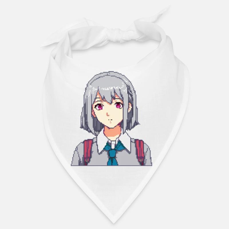 Pixel Schulmädchen Charm Bandana