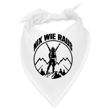 Nix wie raus - in die Natur - auf die Berge - Bandana - Weiß - Vorne