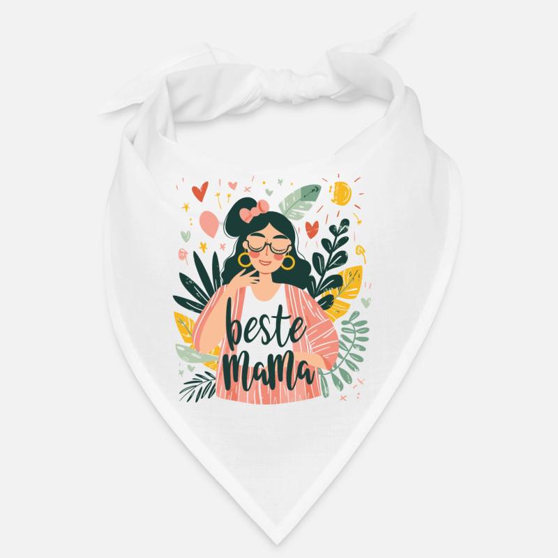 Beste Mama Muttertag - Bandana - Weiß
