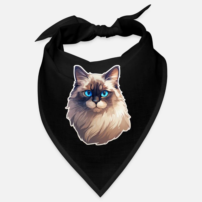 Tête de chat Ragdoll Bandana