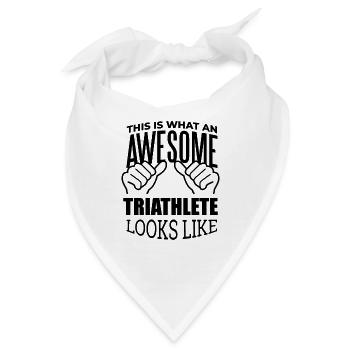 Triathlon-Triathlon-Triathlon - Bandana - Weiß - Vorne