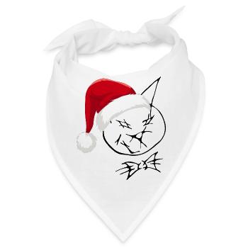 Beliebtes Weihnachtsdesign 2024 dezent - Bandana - Weiß - Vorne