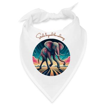Surreal Desert Elephant - Bandana - Weiß - Vorne