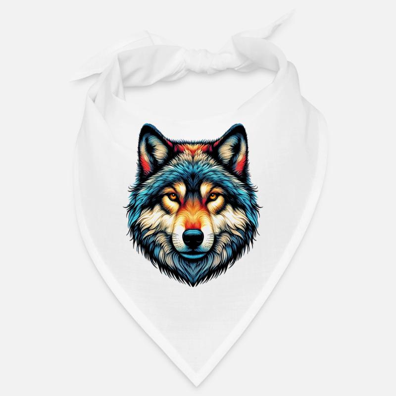 Wolf - Bandana - Weiß