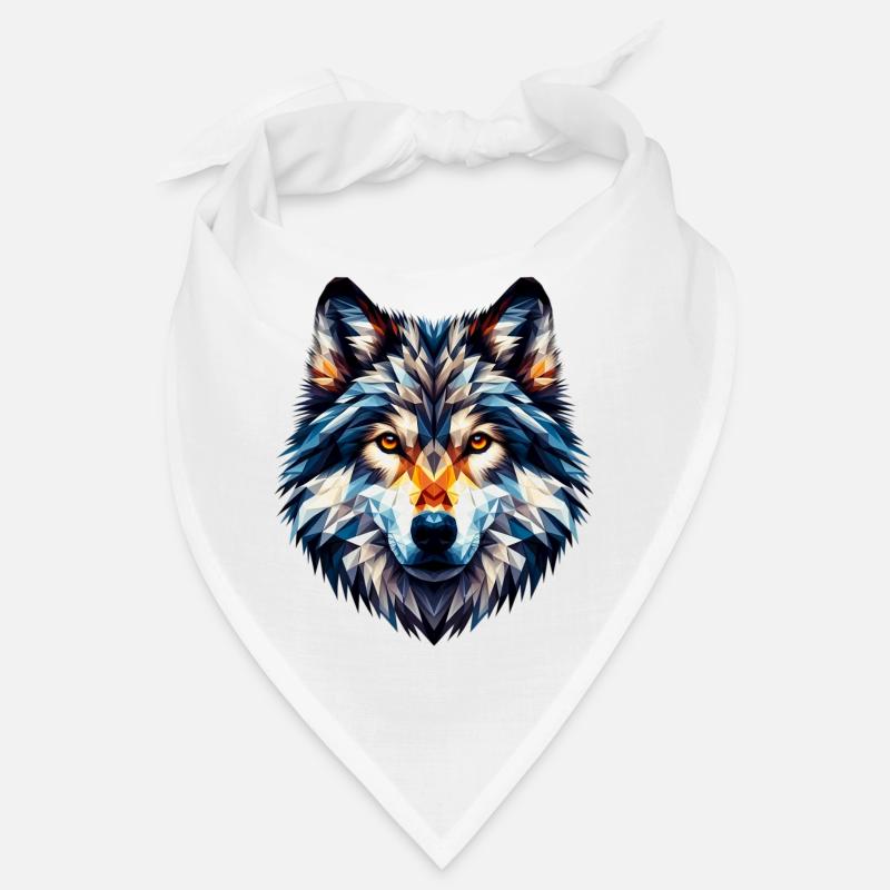 Polygonaler Wolf Bandana