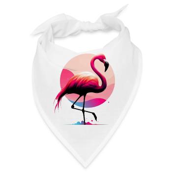 Flamingo - Bandana - Weiß - Vorne