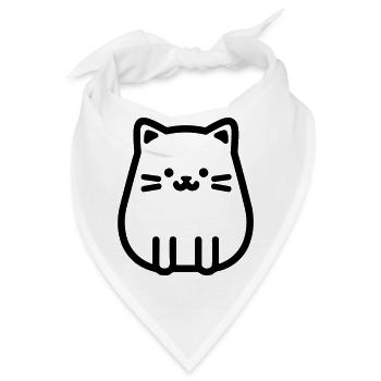 Kätzchen - Bandana - Weiß - Vorne