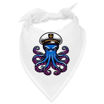 Krake - Bandana - Weiß - Vorne