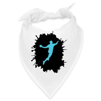 splatter handball - Bandana - Weiß - Vorne