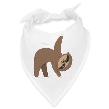 Faultier in Aktion - Bandana - Weiß - Vorne