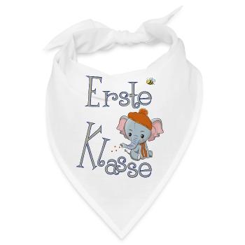 Erste Klasse, Elefant - Bandana - Weiß - Vorne