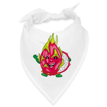 Lächelnde Pitaya-Drachenfrucht - Bandana - Weiß - Vorne