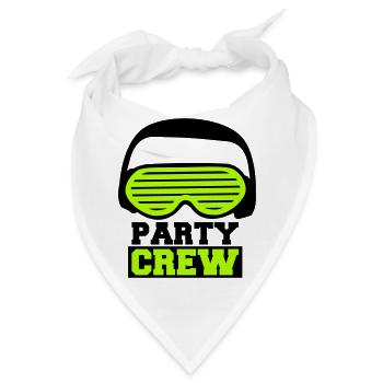 Party Crew Gesicht Feiern Team Freunde Mitglied - Bandana - Weiß - Vorne