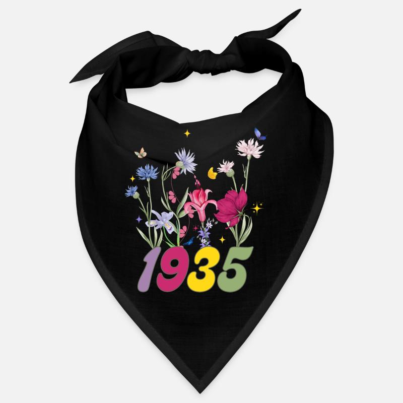 Année de naissance 1935 fleurs sauvages Bandana
