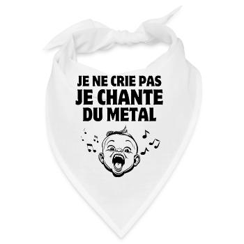Musik, Metal Musik, Singendes Baby - Bandana - Weiß - Vorne