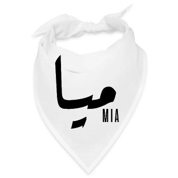 Mia-Name auf Arabisch - Bandana - Weiß - Vorne