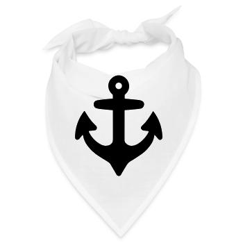 Anker - Bandana - Weiß - Vorne