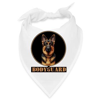 Bodyguard Schäferhund Portrait - Bandana - Weiß - Vorne