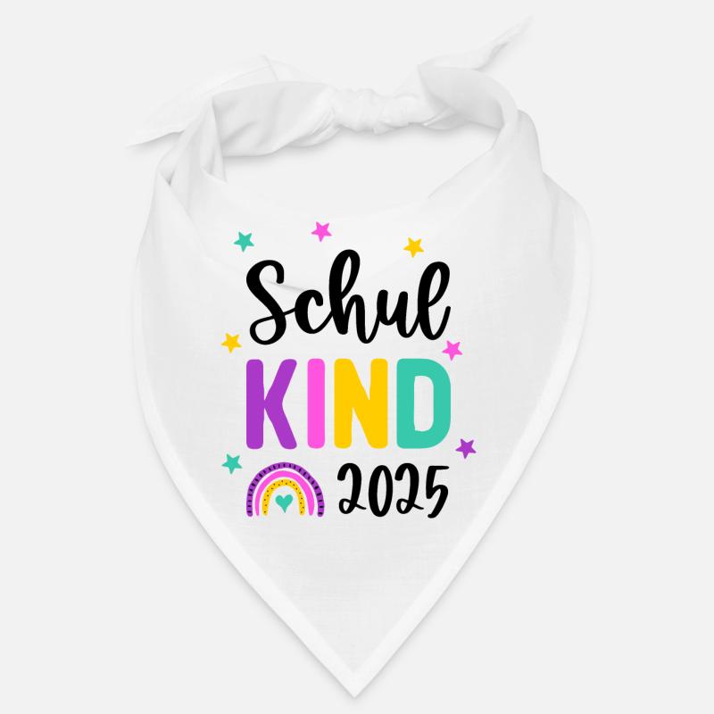 Schulkind 2025 Einschulung Regenbogen Schule Bandana