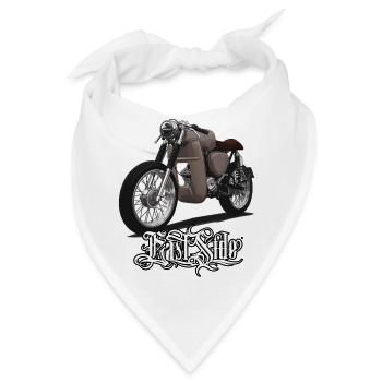 S51 (braun) // Illustration - Bandana - Weiß - Vorne
