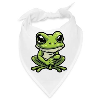 Frosch Comic - Bandana - Weiß - Vorne