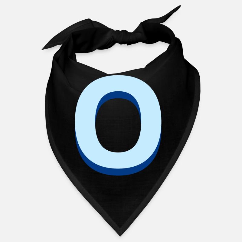 Pop und moderner blauer Buchstabe o Bandana