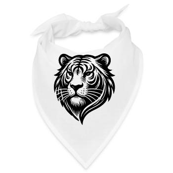 Tigerkopf-Logo - Bandana - Weiß - Vorne