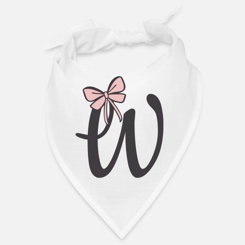 Initial letter W bow Bandana